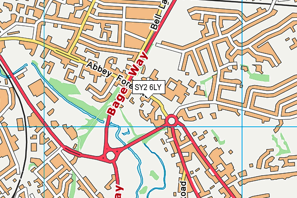 SY2 6LY map - OS VectorMap District (Ordnance Survey)