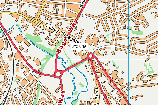 SY2 6NA map - OS VectorMap District (Ordnance Survey)