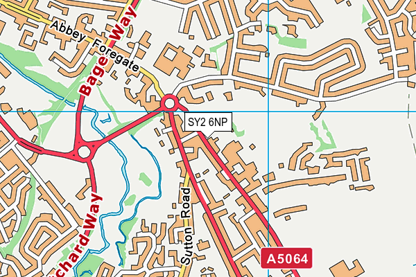 SY2 6NP map - OS VectorMap District (Ordnance Survey)