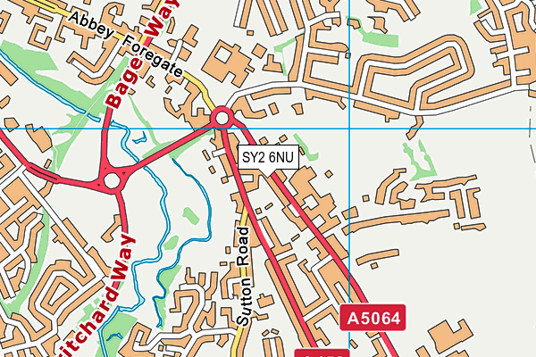 SY2 6NU map - OS VectorMap District (Ordnance Survey)