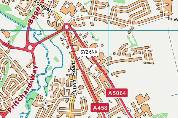 SY2 6NX map - OS VectorMap District (Ordnance Survey)