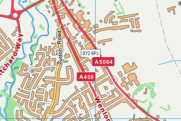 SY2 6PJ map - OS VectorMap District (Ordnance Survey)