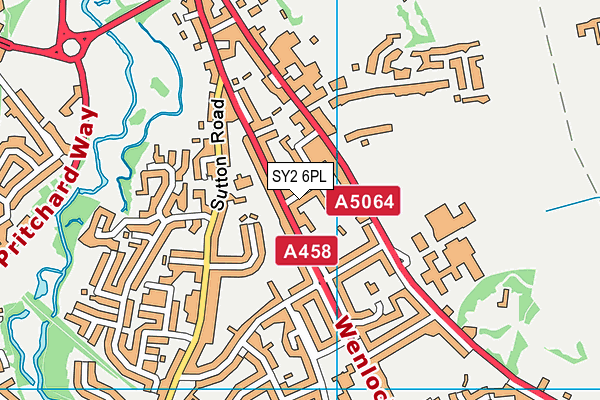 SY2 6PL map - OS VectorMap District (Ordnance Survey)