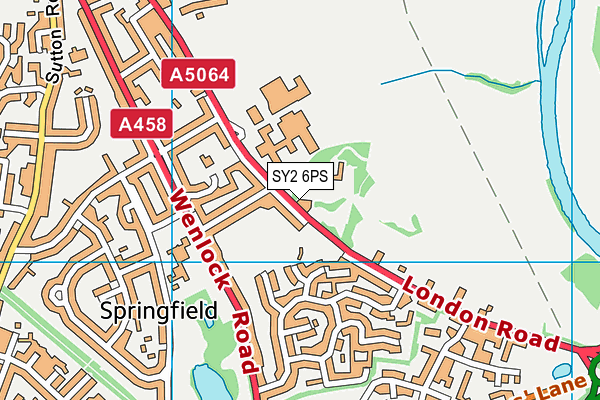 SY2 6PS map - OS VectorMap District (Ordnance Survey)