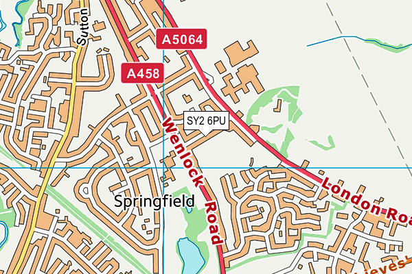 SY2 6PU map - OS VectorMap District (Ordnance Survey)