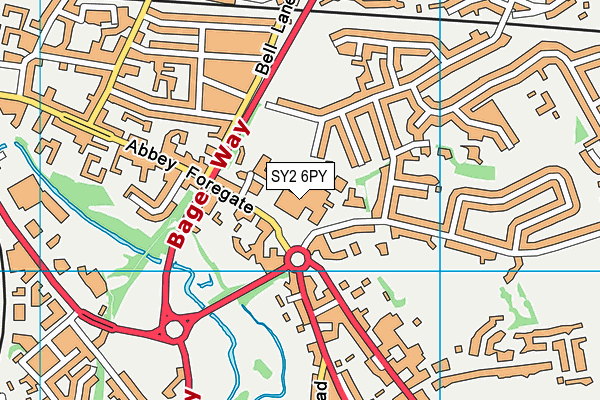SY2 6PY map - OS VectorMap District (Ordnance Survey)