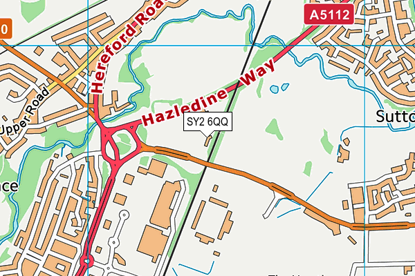 Bannatyne Health Club (Shrewsbury) map (SY2 6QQ) - OS VectorMap District (Ordnance Survey)