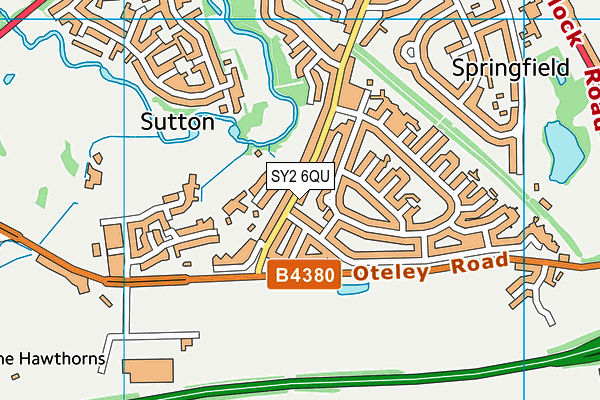 SY2 6QU map - OS VectorMap District (Ordnance Survey)