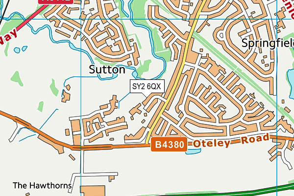SY2 6QX map - OS VectorMap District (Ordnance Survey)
