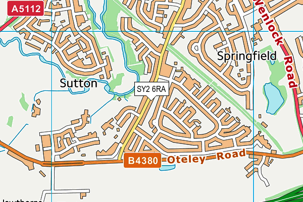 SY2 6RA map - OS VectorMap District (Ordnance Survey)