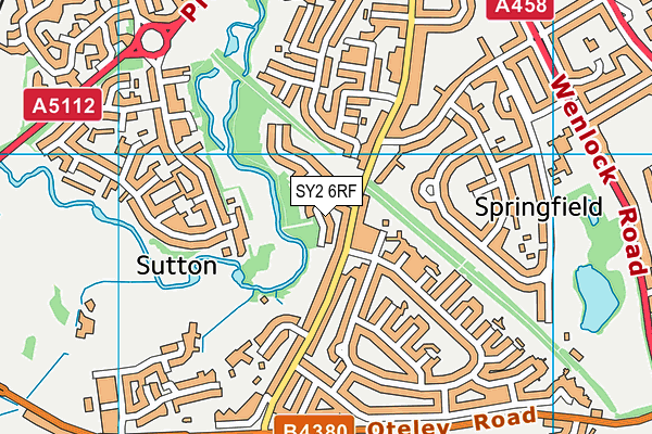 SY2 6RF map - OS VectorMap District (Ordnance Survey)