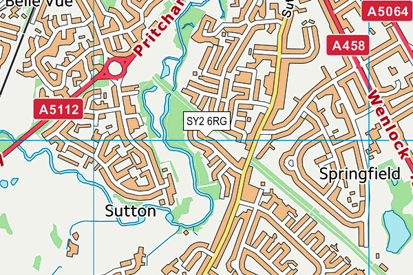 SY2 6RG map - OS VectorMap District (Ordnance Survey)