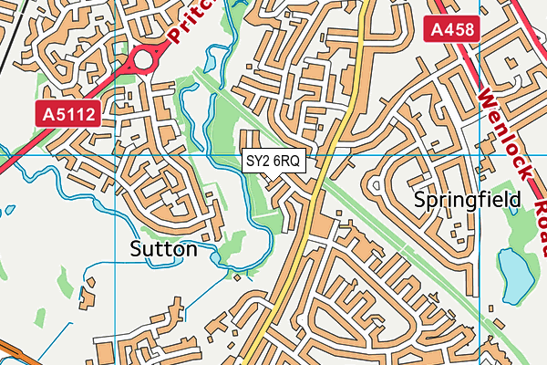 SY2 6RQ map - OS VectorMap District (Ordnance Survey)