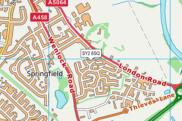 SY2 6SQ map - OS VectorMap District (Ordnance Survey)