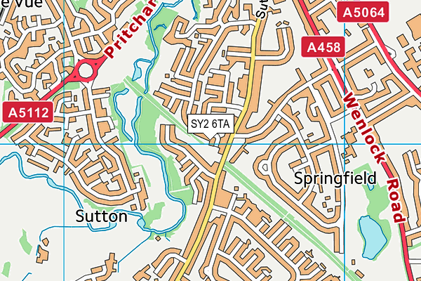 SY2 6TA map - OS VectorMap District (Ordnance Survey)