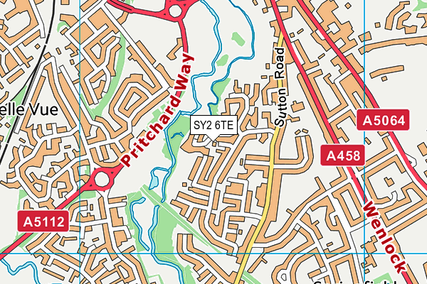 SY2 6TE map - OS VectorMap District (Ordnance Survey)