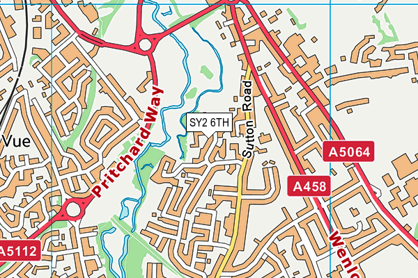 SY2 6TH map - OS VectorMap District (Ordnance Survey)