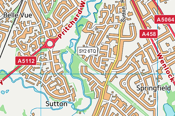 SY2 6TQ map - OS VectorMap District (Ordnance Survey)