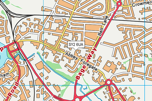 SY2 6UA map - OS VectorMap District (Ordnance Survey)