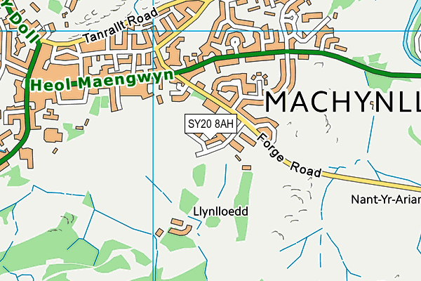 SY20 8AH map - OS VectorMap District (Ordnance Survey)