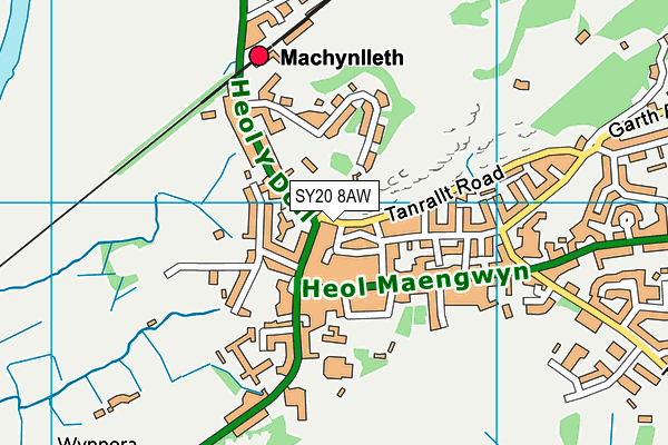 SY20 8AW map - OS VectorMap District (Ordnance Survey)