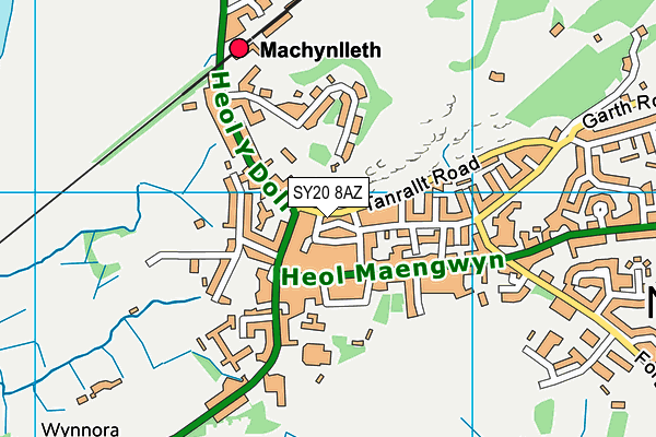 SY20 8AZ map - OS VectorMap District (Ordnance Survey)