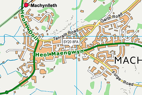 SY20 8FA map - OS VectorMap District (Ordnance Survey)