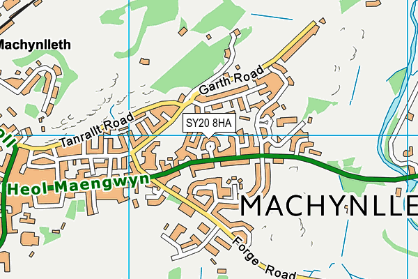 SY20 8HA map - OS VectorMap District (Ordnance Survey)