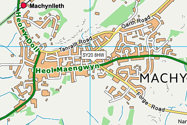 SY20 8HW map - OS VectorMap District (Ordnance Survey)