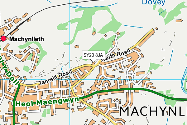 SY20 8JA map - OS VectorMap District (Ordnance Survey)