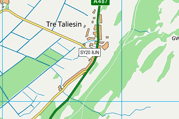 SY20 8JN map - OS VectorMap District (Ordnance Survey)