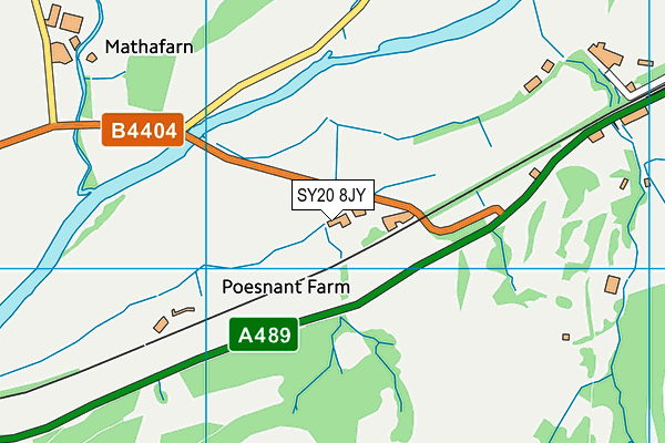 SY20 8JY map - OS VectorMap District (Ordnance Survey)