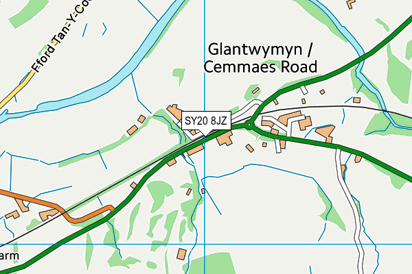 SY20 8JZ map - OS VectorMap District (Ordnance Survey)