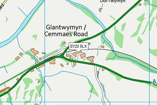 Ysgol Glantwymyn map (SY20 8LX) - OS VectorMap District (Ordnance Survey)