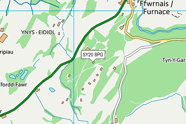 SY20 8PG map - OS VectorMap District (Ordnance Survey)