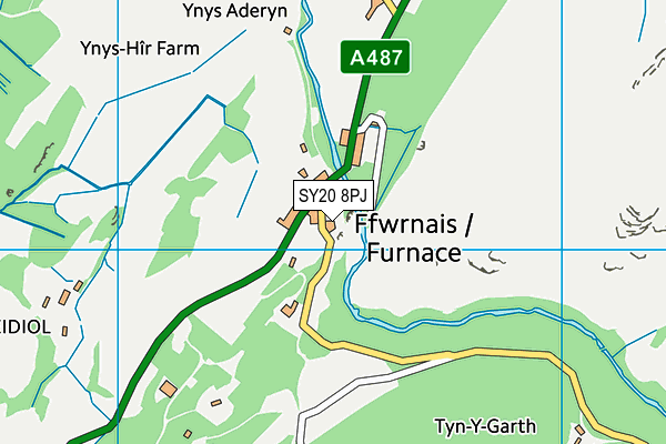 SY20 8PJ map - OS VectorMap District (Ordnance Survey)