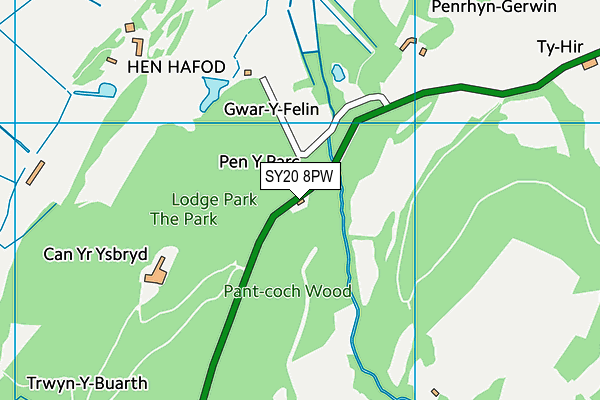 SY20 8PW map - OS VectorMap District (Ordnance Survey)