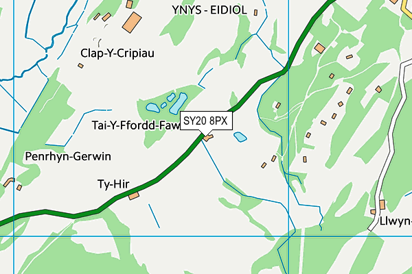 SY20 8PX map - OS VectorMap District (Ordnance Survey)