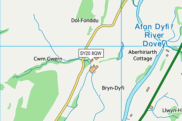 SY20 8QW map - OS VectorMap District (Ordnance Survey)