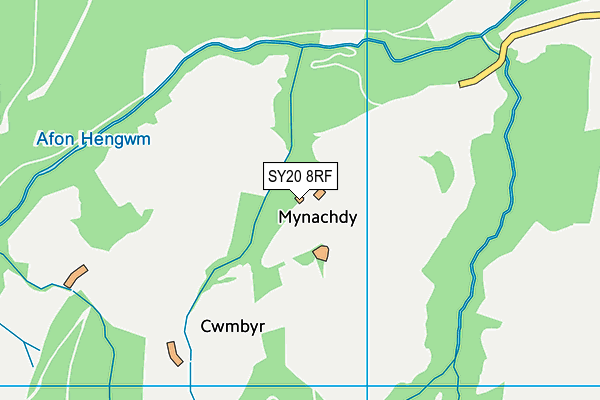 SY20 8RF map - OS VectorMap District (Ordnance Survey)