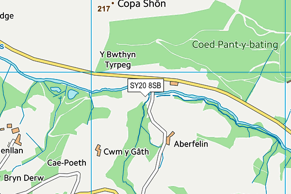 SY20 8SB map - OS VectorMap District (Ordnance Survey)