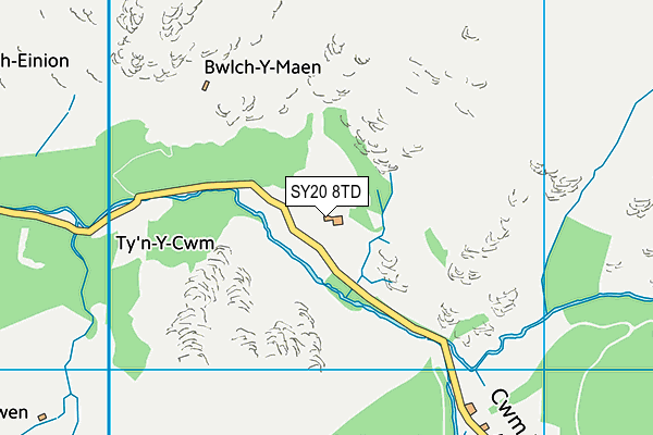 SY20 8TD map - OS VectorMap District (Ordnance Survey)