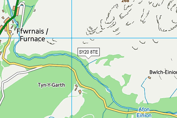 SY20 8TE map - OS VectorMap District (Ordnance Survey)