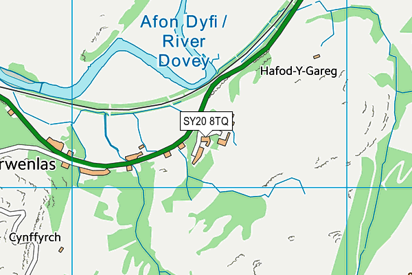 SY20 8TQ map - OS VectorMap District (Ordnance Survey)