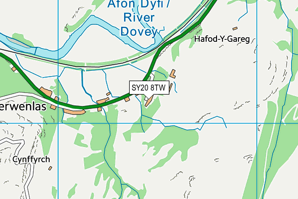 SY20 8TW map - OS VectorMap District (Ordnance Survey)