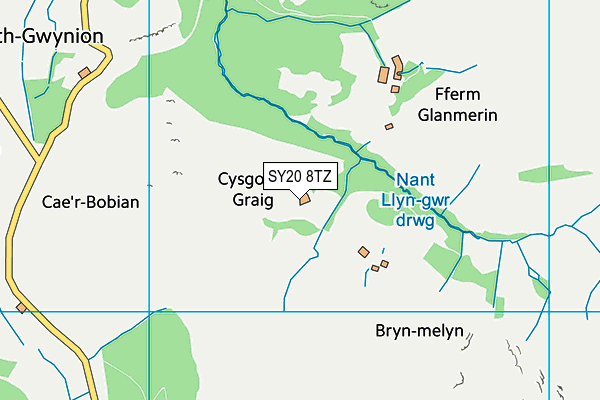 SY20 8TZ map - OS VectorMap District (Ordnance Survey)