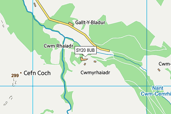 SY20 8UB map - OS VectorMap District (Ordnance Survey)