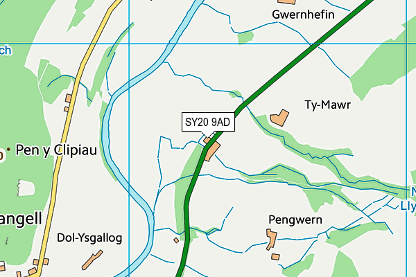 SY20 9AD map - OS VectorMap District (Ordnance Survey)