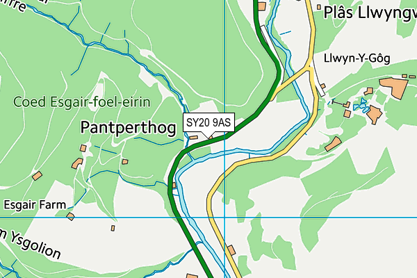 SY20 9AS map - OS VectorMap District (Ordnance Survey)