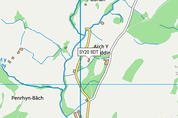 SY20 9DT map - OS VectorMap District (Ordnance Survey)